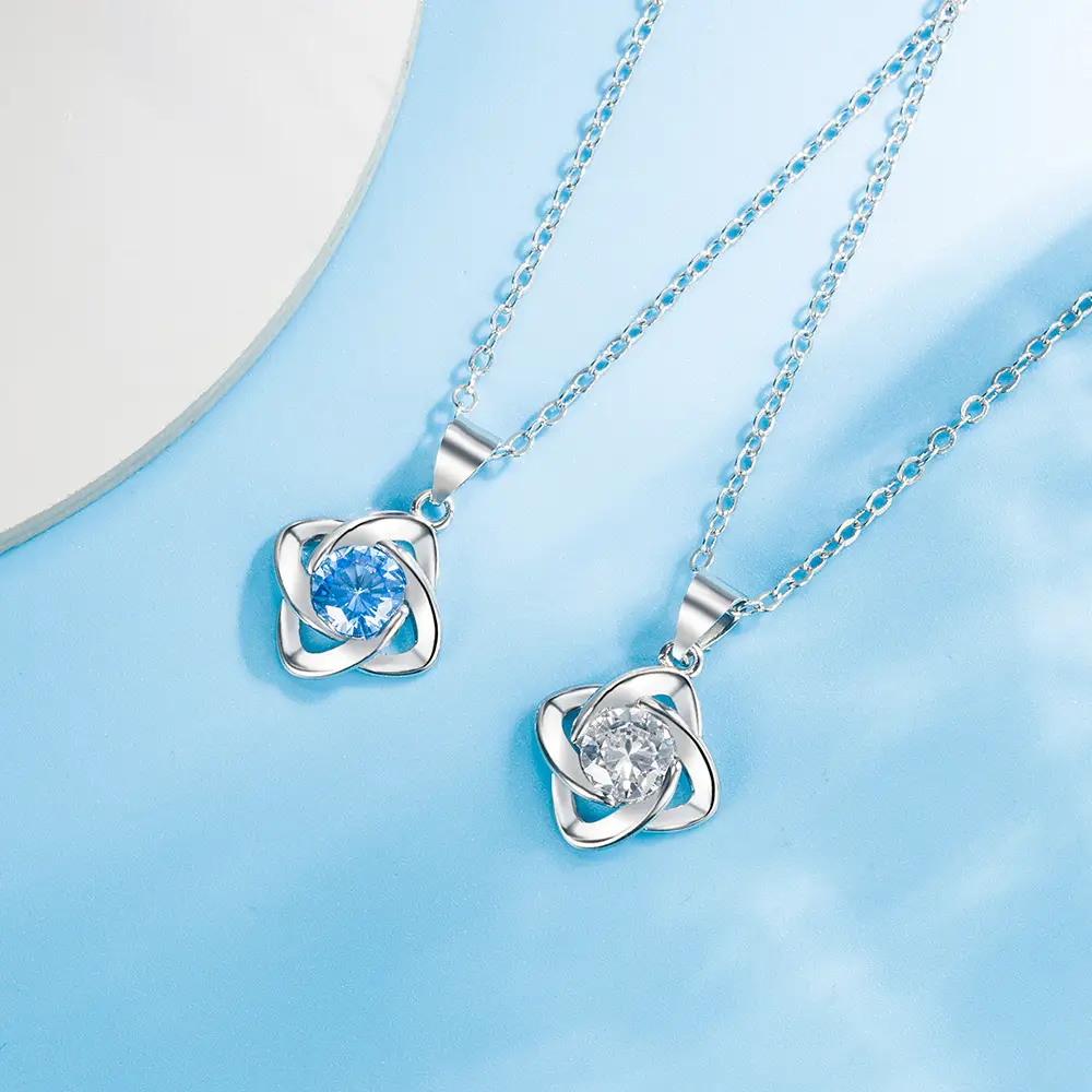Blue Leaf Clover Earrings for Women Summer - Image 11
