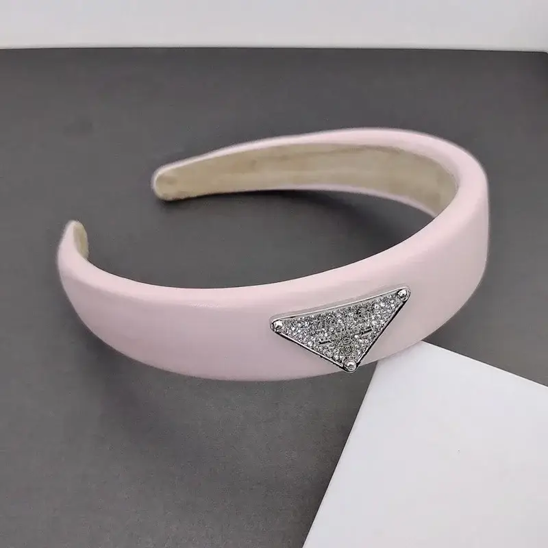 White Triangle Hair Band with Crystal Top - Image 3