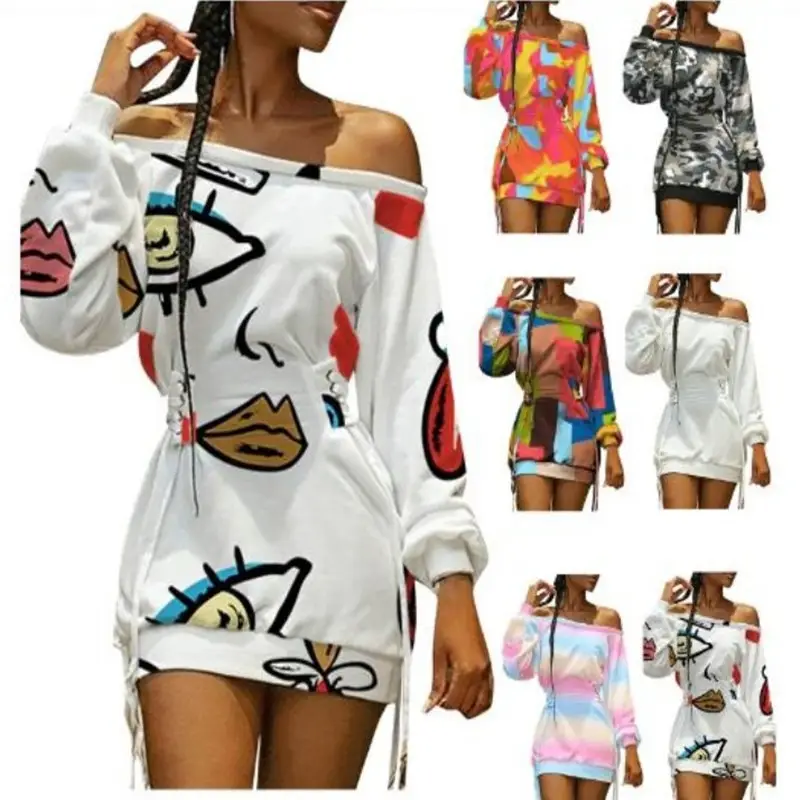 White One-Shoulder Long Sleeve Sweatshirt for Women - Image 4