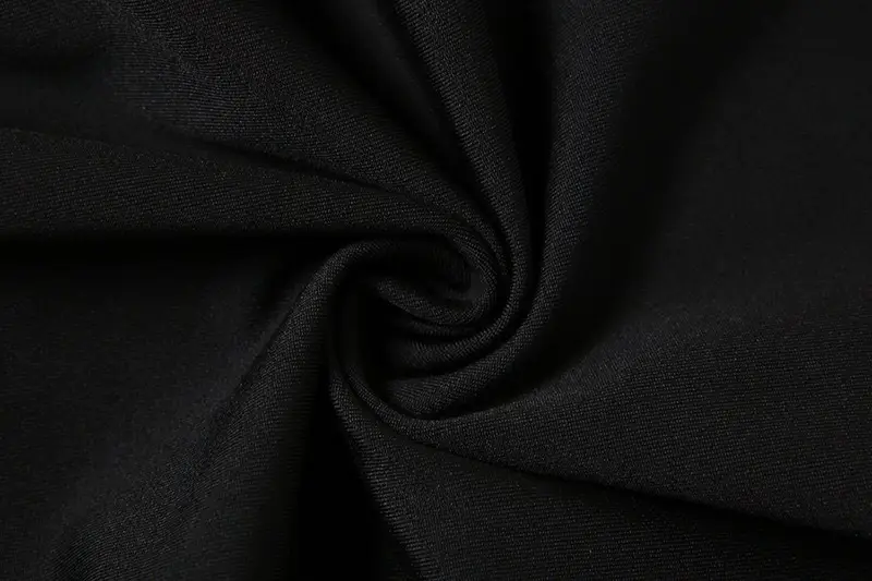 Black V-Neck Rhinestone Slim Skirt Dress — feature 31