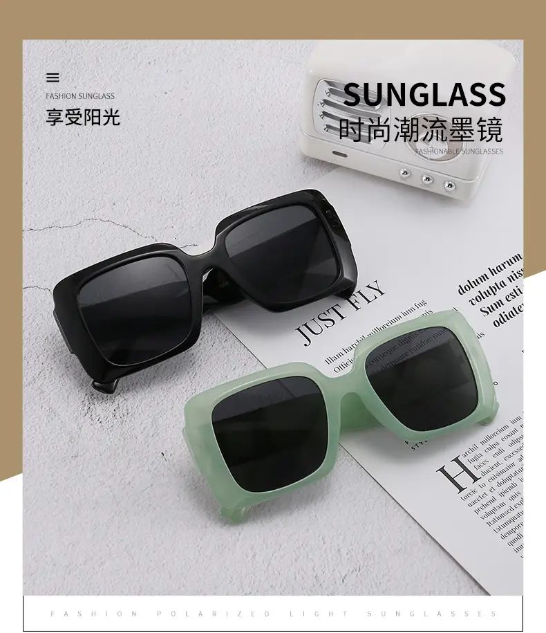 Korean Style Square Sunglasses Mint Green for Men Women β feature 2
