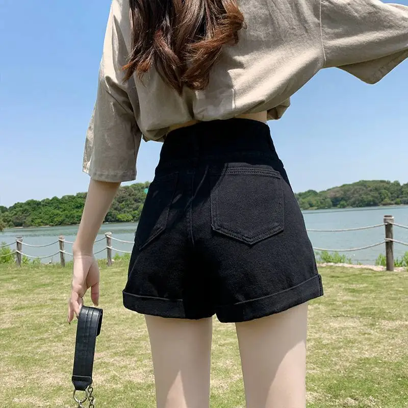 Women Denim Shorts Summer Casual Slim Fit Wide Leg - Image 8