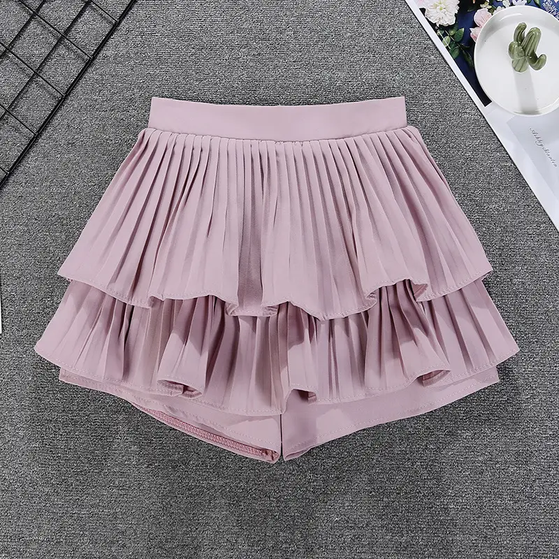 Sweet Puffy Pleated Skirt Set for Women - Image 3