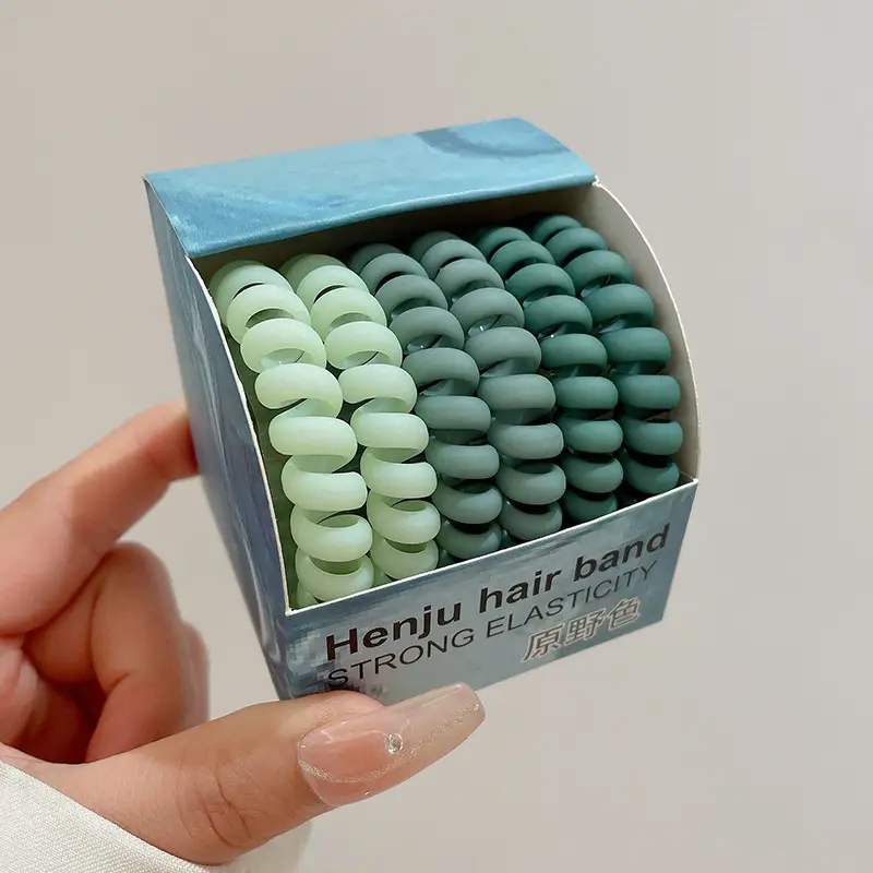 Candy Color Twist Hair Rope Ponytail Hair Ring - Image 11