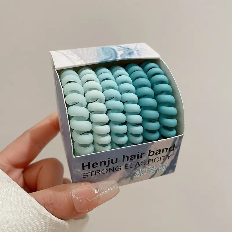 Candy Color Twist Hair Rope Ponytail Hair Ring - Image 12