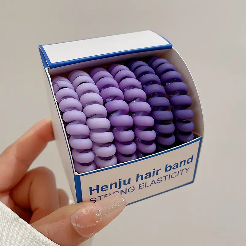 Candy Color Twist Hair Rope Ponytail Hair Ring - Image 14