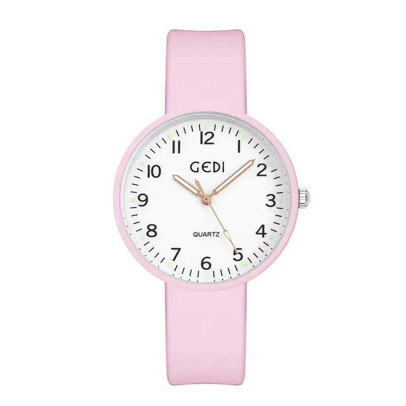 Pink Jelly Silicone Women's Quartz Watch - Image 11