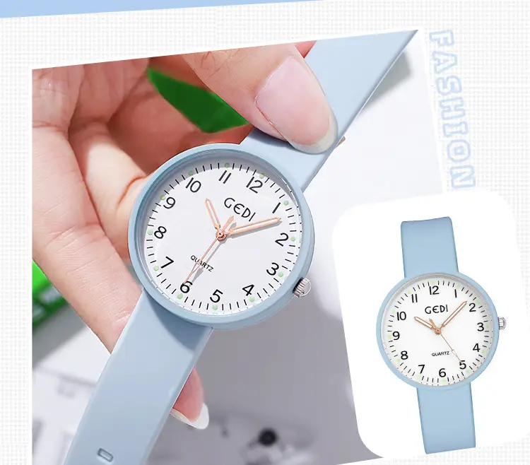 Pink Jelly Silicone Women's Quartz Watch — feature 2