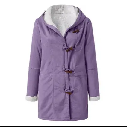 Women Winter Harajuku Style Cardigan Jacket Hooded Duffle Coat