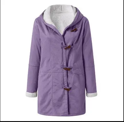 Women Winter Harajuku Style Cardigan Jacket Hooded Duffle Coat
