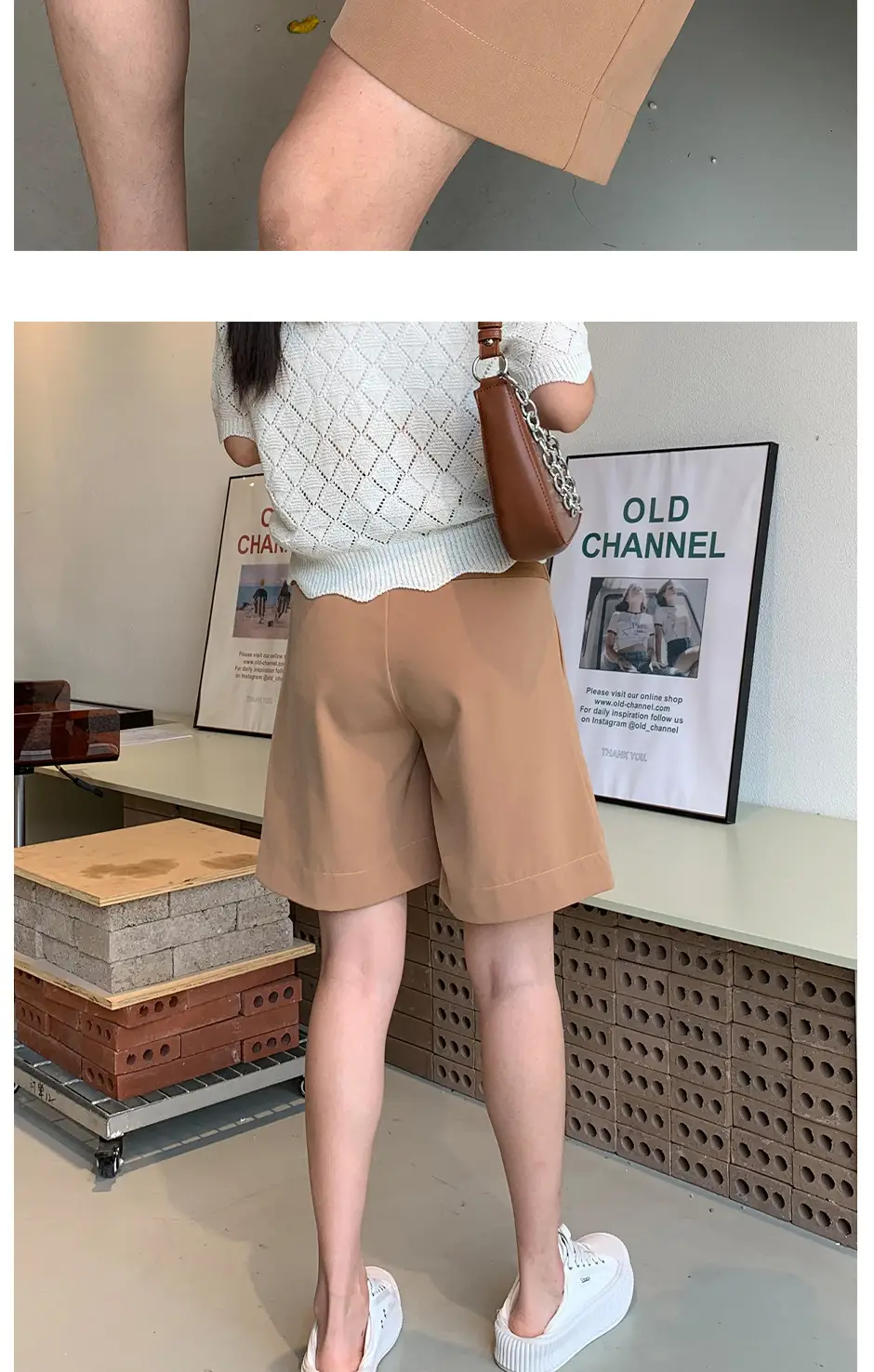 Women's Magenta Shorts with White Sneakers β feature 16