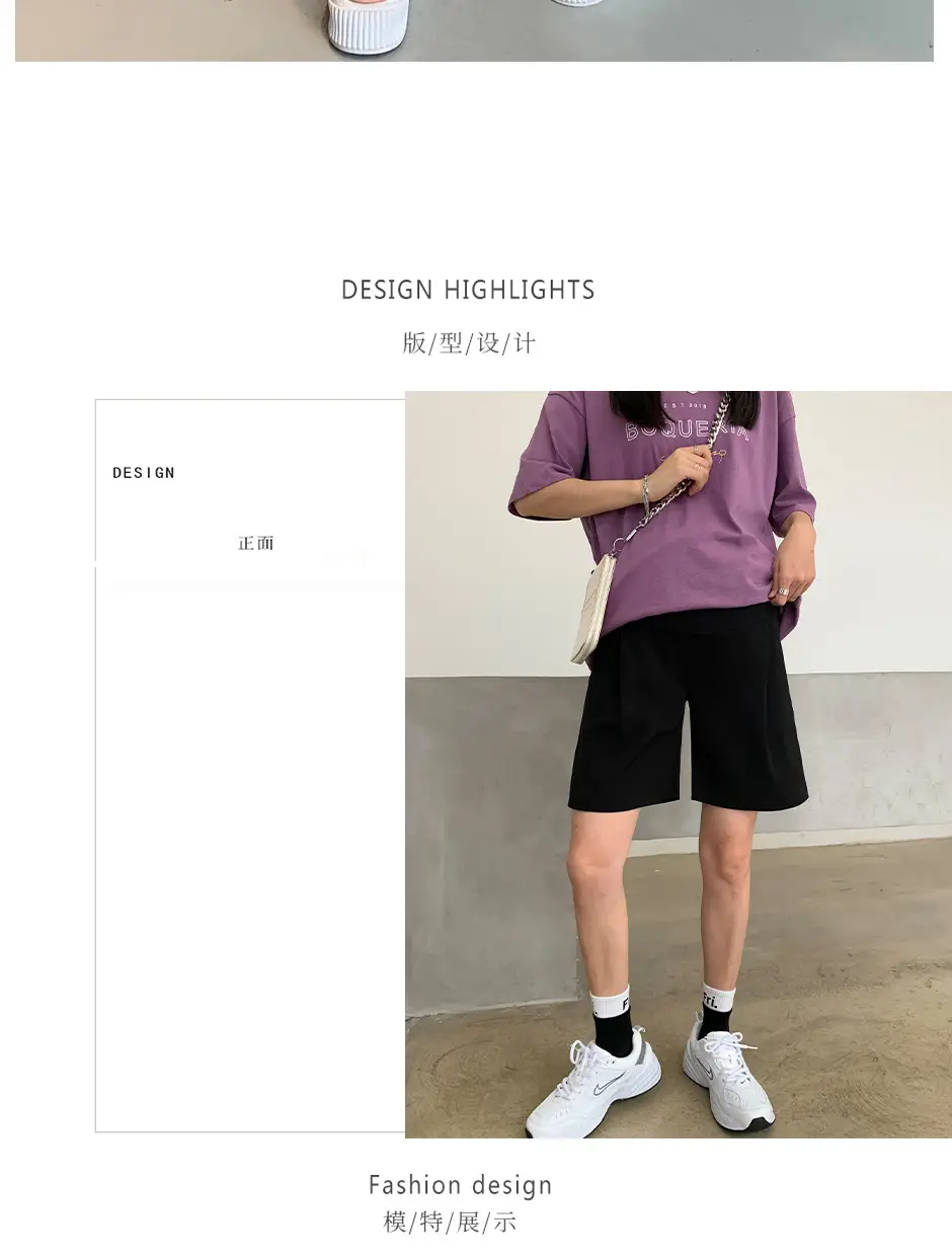 Women's Magenta Shorts with White Sneakers β feature 17