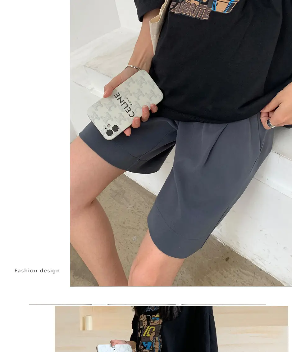 Women's Magenta Shorts with White Sneakers β feature 20