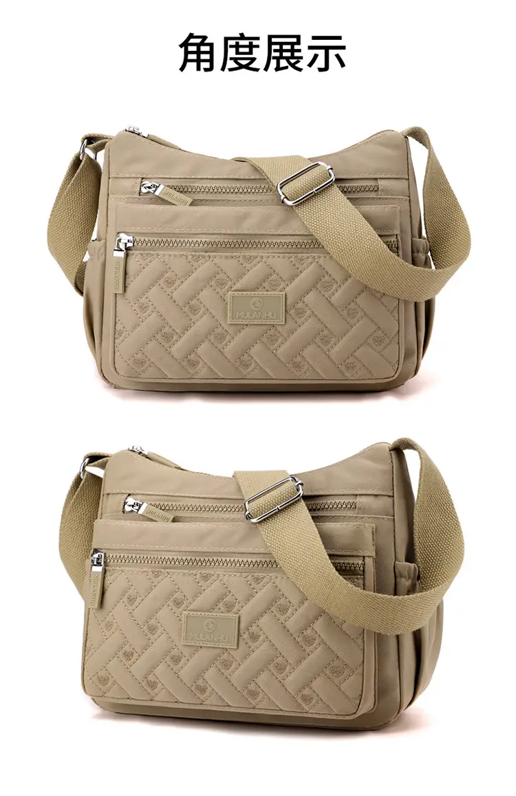 Blue Rhombus Embroidery Shoulder Bag for Women — feature 12