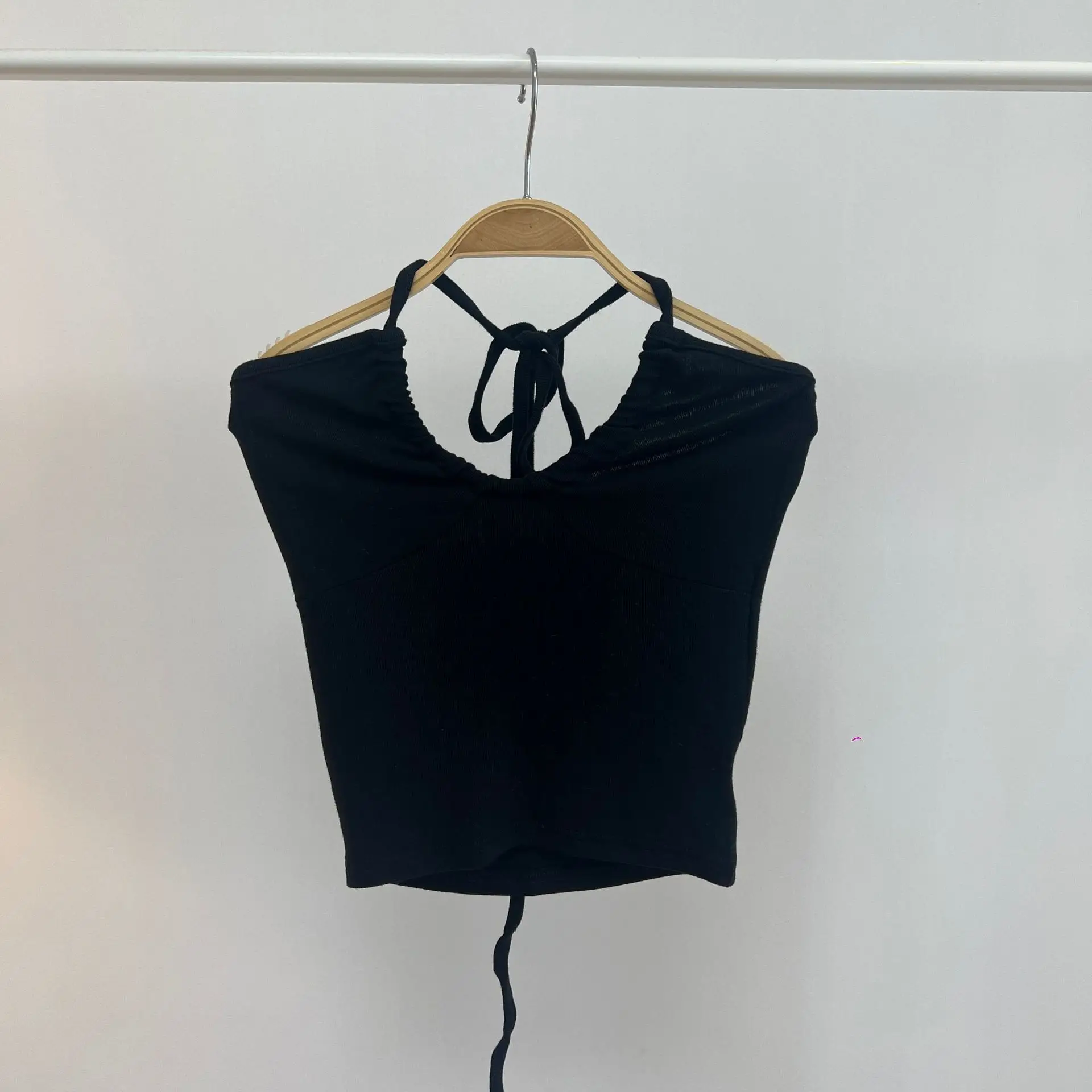 Blue Halter Drawstring Tube Top for Women - Image 4