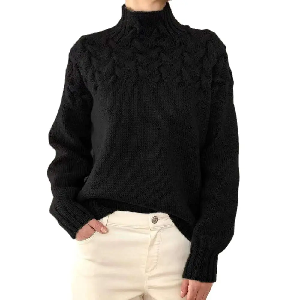 2025 Pink Long Sleeve Turtleneck Knitwear Women - Image 16