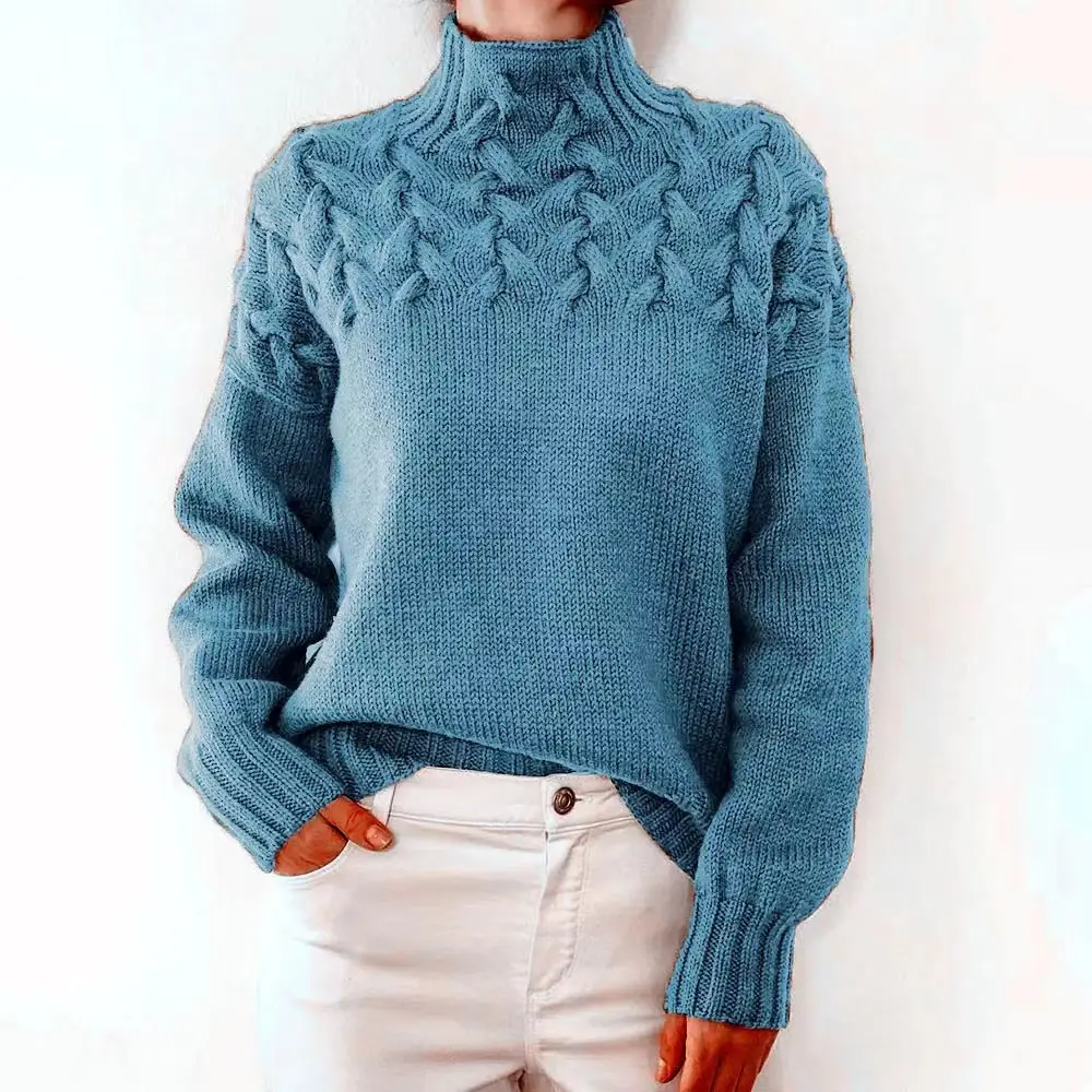 2025 Pink Long Sleeve Turtleneck Knitwear Women - Image 11