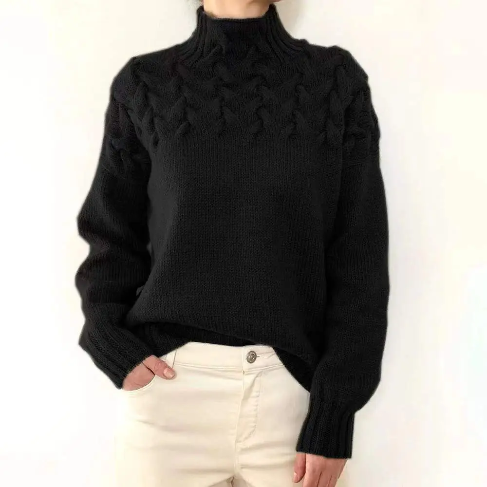 2025 Pink Long Sleeve Turtleneck Knitwear Women - Image 5