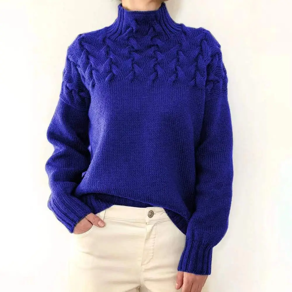 2025 Pink Long Sleeve Turtleneck Knitwear Women - Image 6