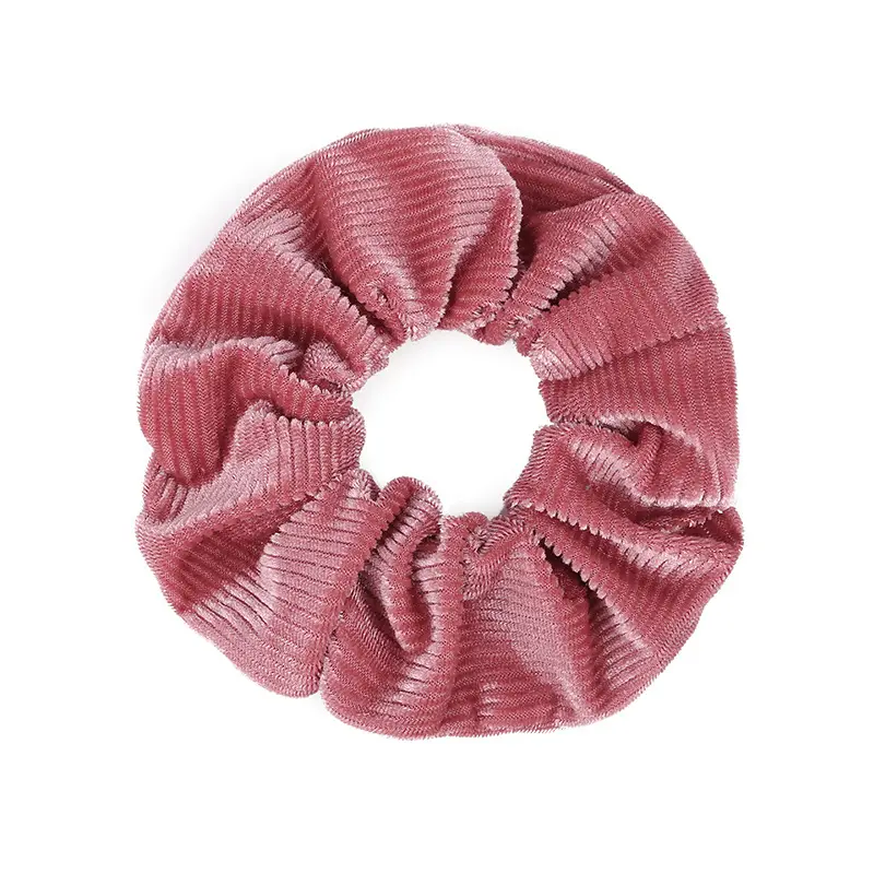 Black Flannel Hair Ring with Rubber Band - Image 4