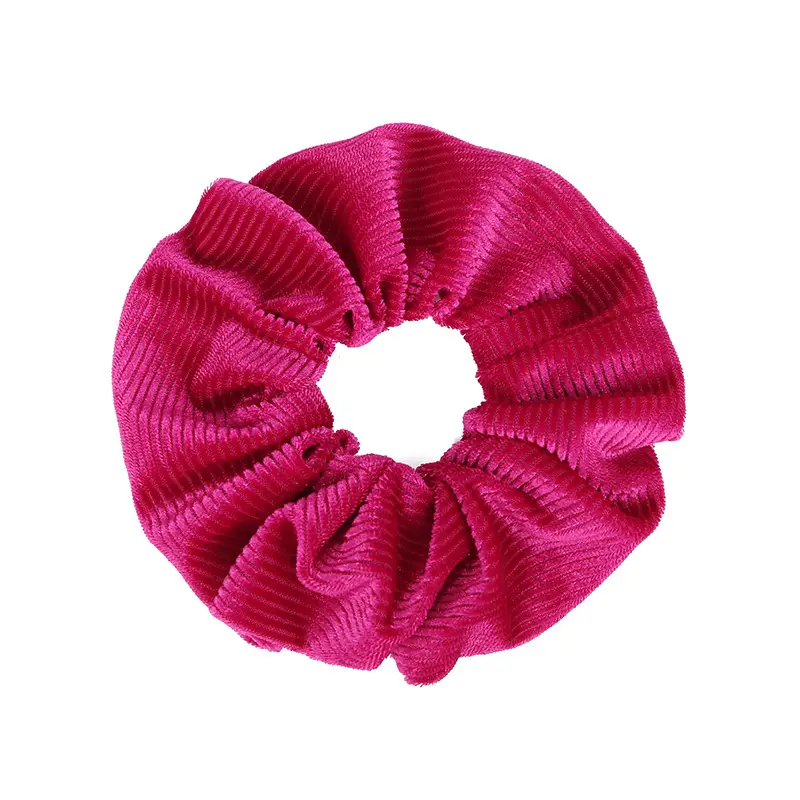 Black Flannel Hair Ring with Rubber Band - Image 5