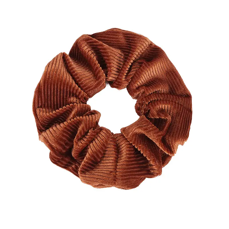Black Flannel Hair Ring with Rubber Band - Image 8