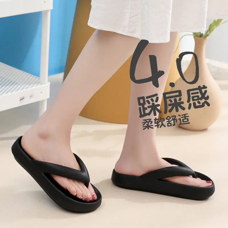 Factory Wholesale Non-Slip Flip Flops Yellow Casual Summer Slippers
