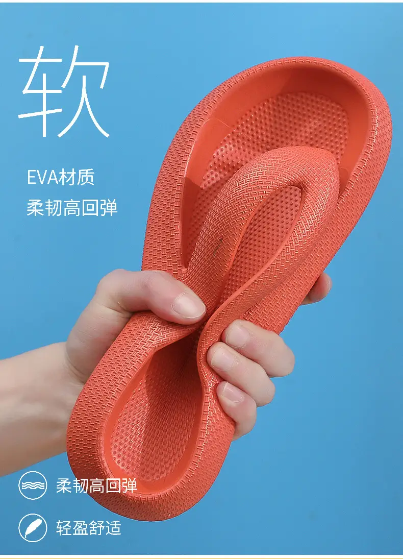 Factory Wholesale Non-Slip Flip Flops Yellow Casual Summer Slippers — feature 34