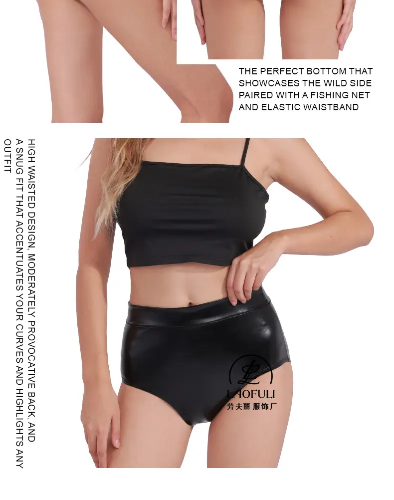Metallic High Waist Hip-Lifting Shorts Women Sexy Dance Bottom — feature 5