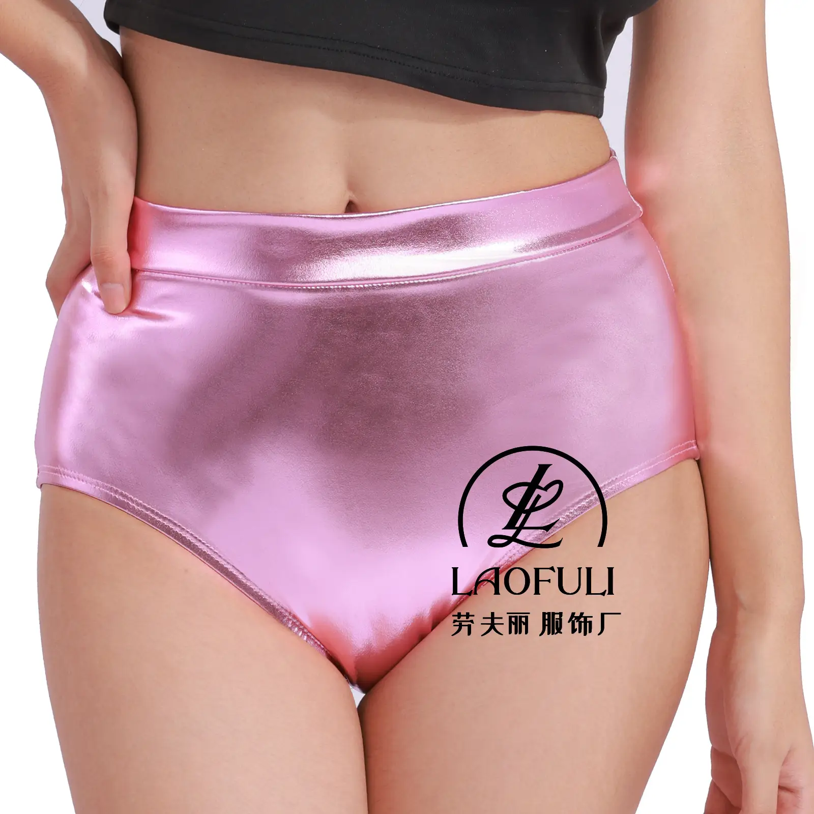Metallic High Waist Hip-Lifting Shorts Women Sexy Dance Bottom - Image 9