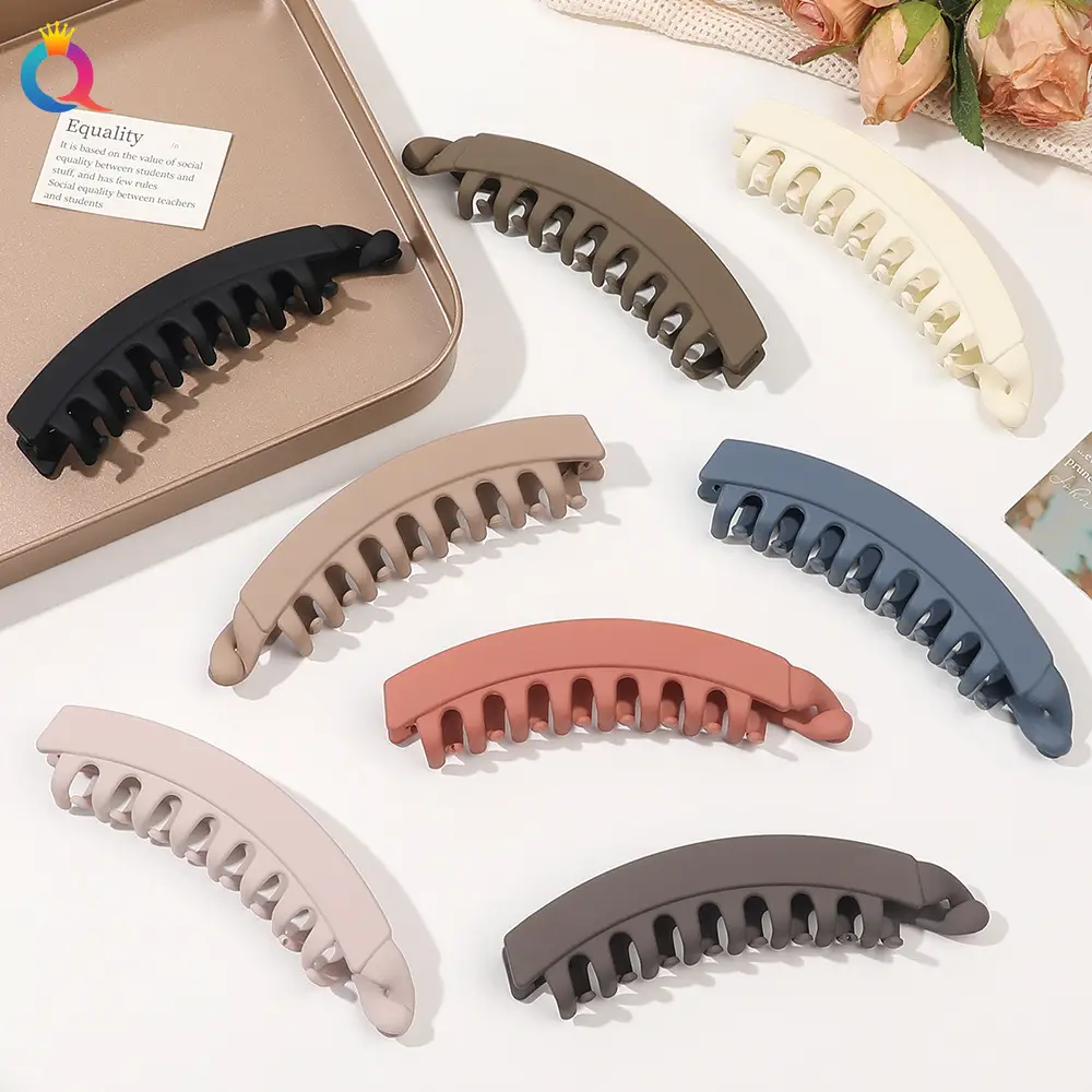 Black PVC Hair Clip for High Ponytail & Fixed Hairpin - Image 44