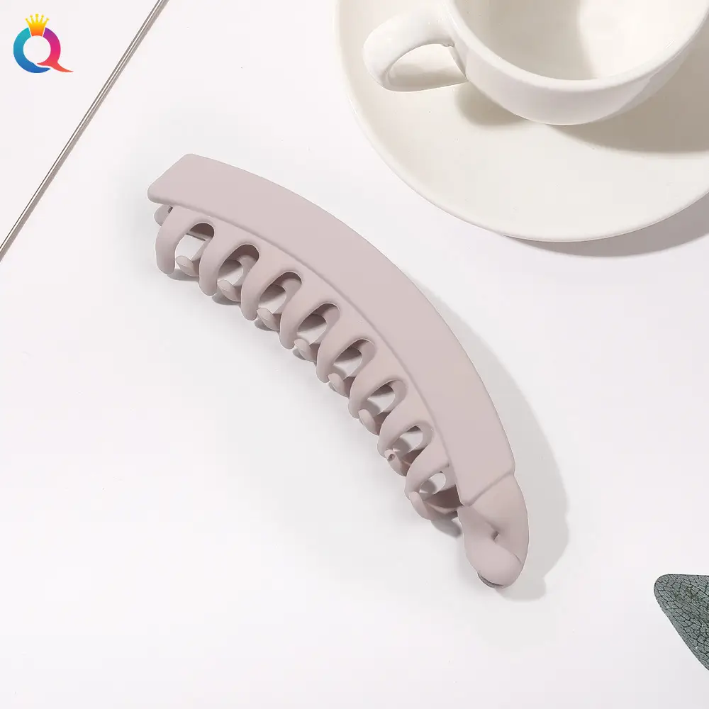 Black PVC Hair Clip for High Ponytail & Fixed Hairpin - Image 9