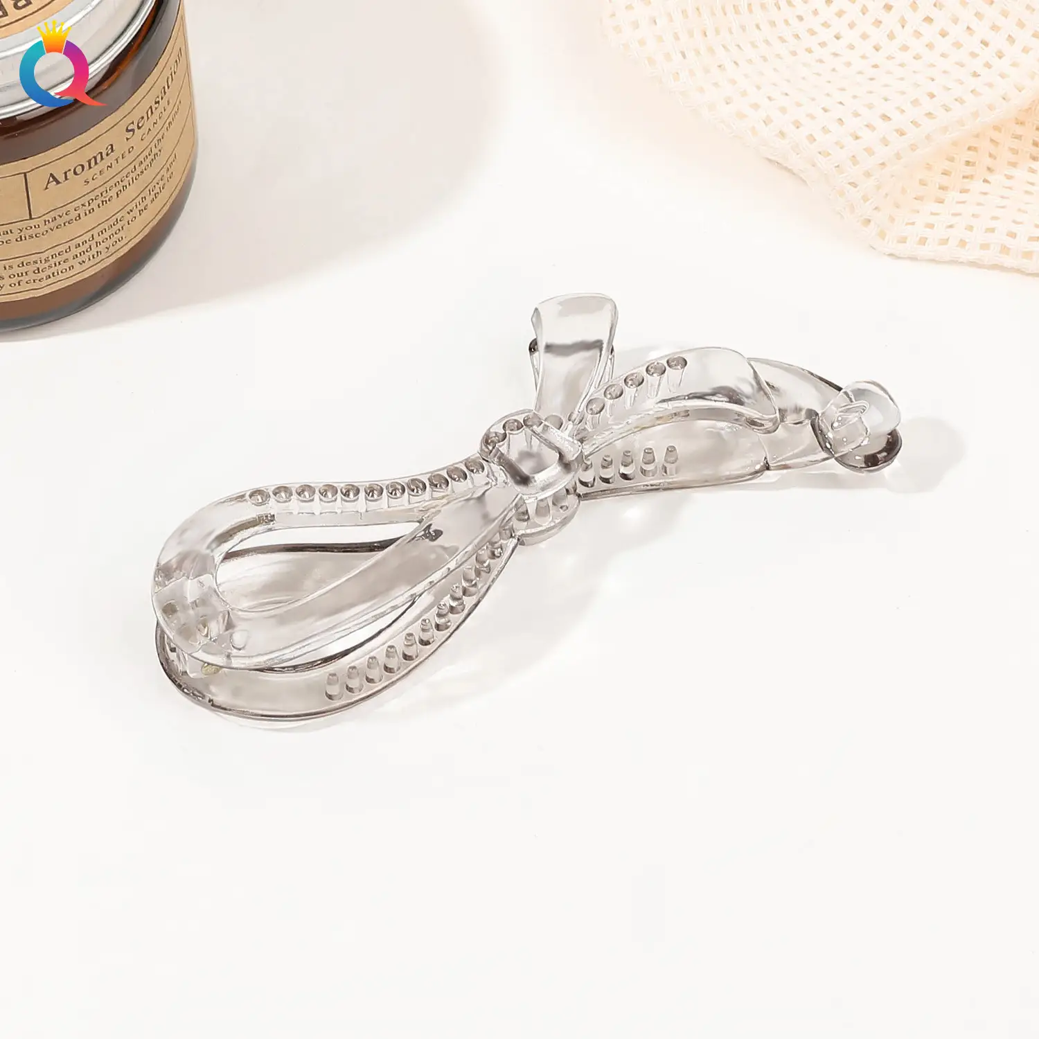 Black PVC Hair Clip for High Ponytail & Fixed Hairpin - Image 18