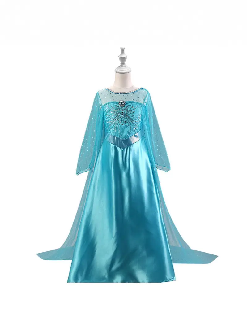 Children's Clothing Girls' Dress Frozen Elsa Princess Dress Kidsren's Long-Sleeved Gauze Dress Birthday Dress Tutu Dress