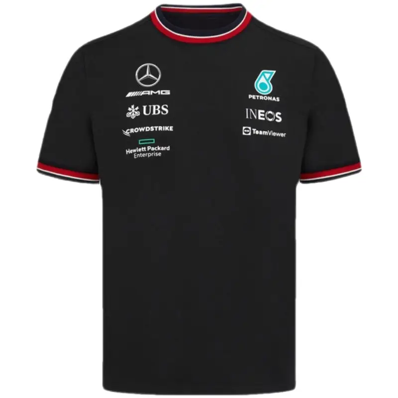 New Quick-drying Dashdown Suit Outdoor Cycling Suit Short-sleeved T-shirt Men's Summer Mountain Biker F1 Mercedes-Benz Racing Sportswear