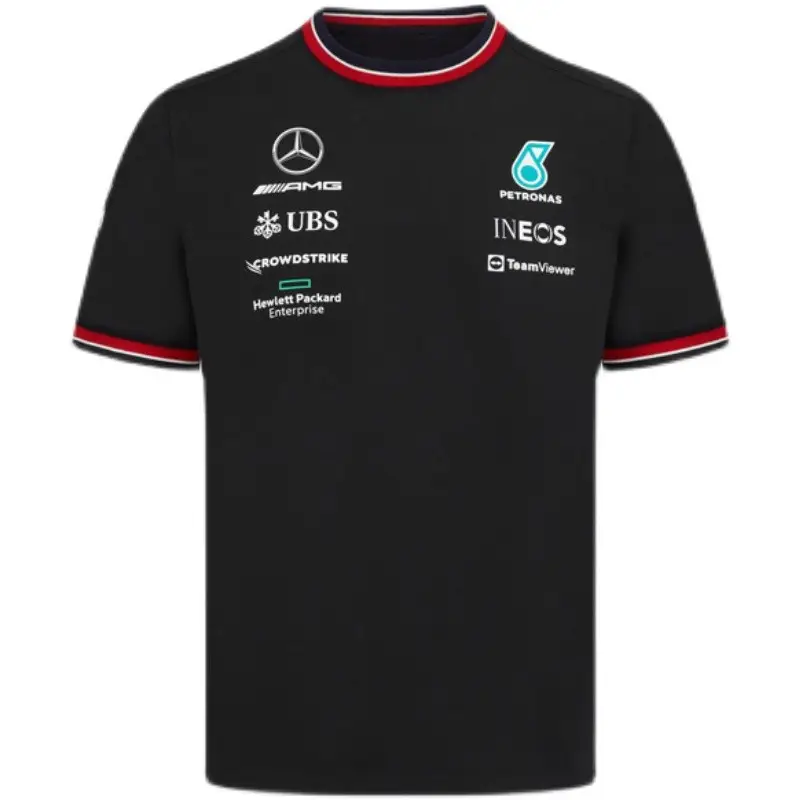 New Quick-drying Dashdown Suit Outdoor Cycling Suit Short-sleeved T-shirt Men's Summer Mountain Biker F1 Mercedes-Benz Racing Sportswear