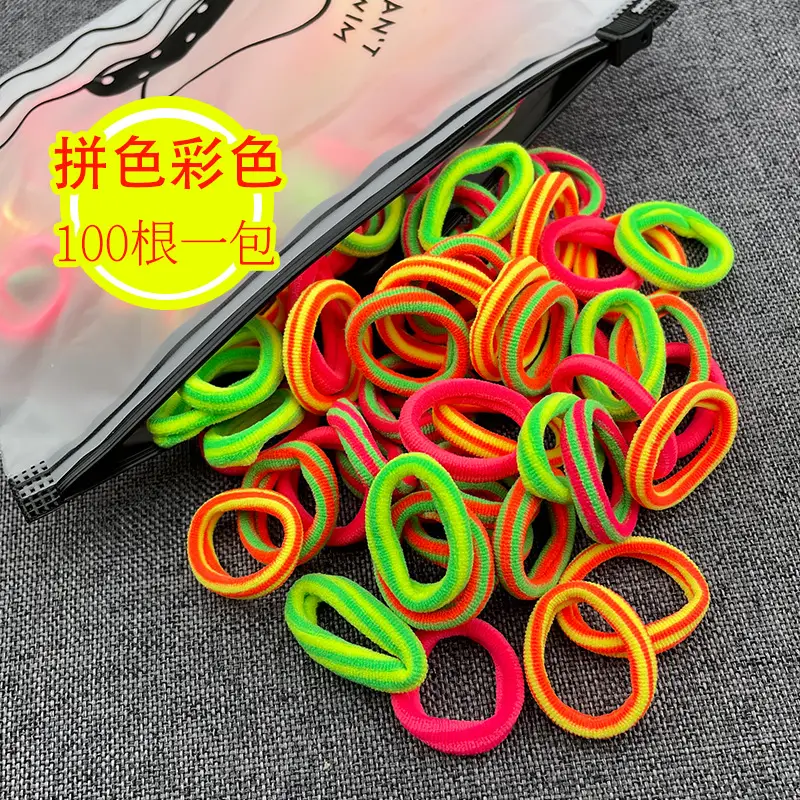 100 Pcs Colorful Hair Bands for Girls