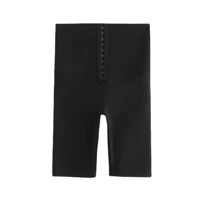 Women's Black Buttoned Waist-Cinching Shorts - Image 7