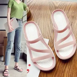 2024 Pink Flat Flip Flops Women's Summer Slippers