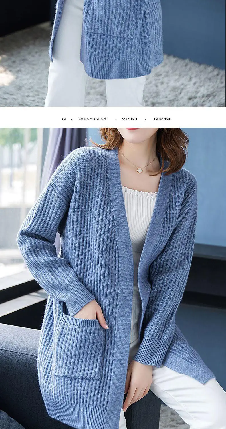 2024 Teal Knit Cardigan with Flap Pocket Pants — feature 8