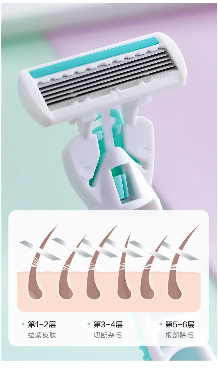 Women's Private Hair Removal Knife Set Blue — feature 38