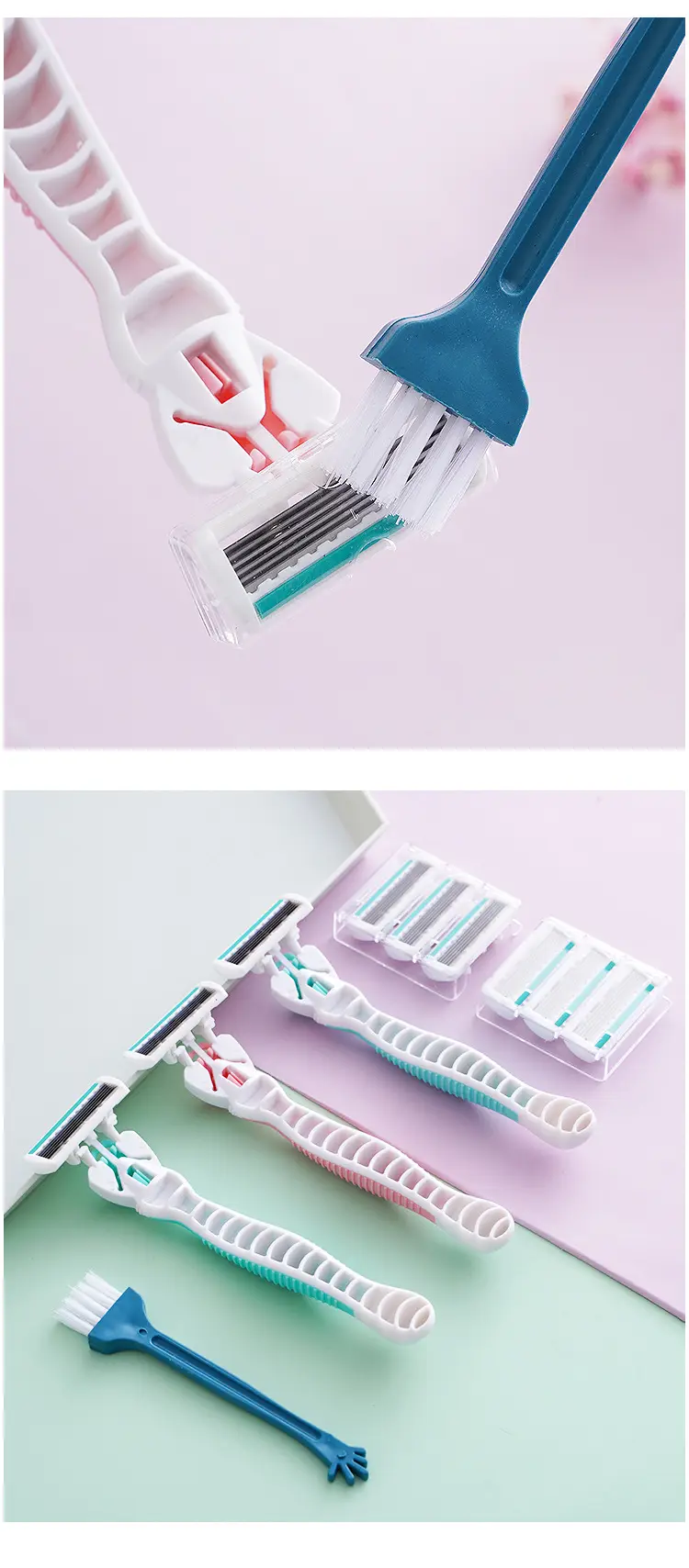 Women's Private Hair Removal Knife Set Blue — feature 44