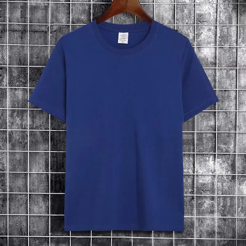 Men Grey Short Sleeve T-Shirt Solid Color - Image 11