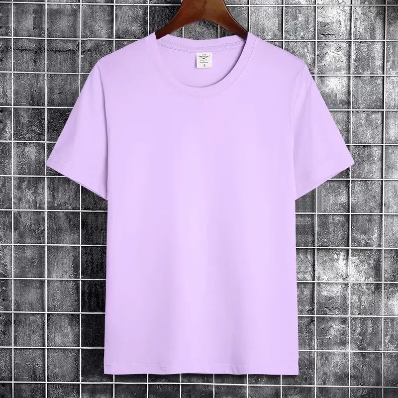 Men Grey Short Sleeve T-Shirt Solid Color - Image 15