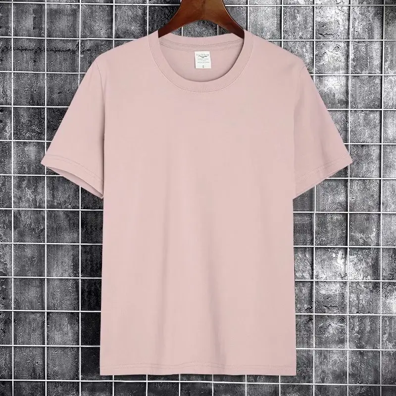Men Grey Short Sleeve T-Shirt Solid Color - Image 2