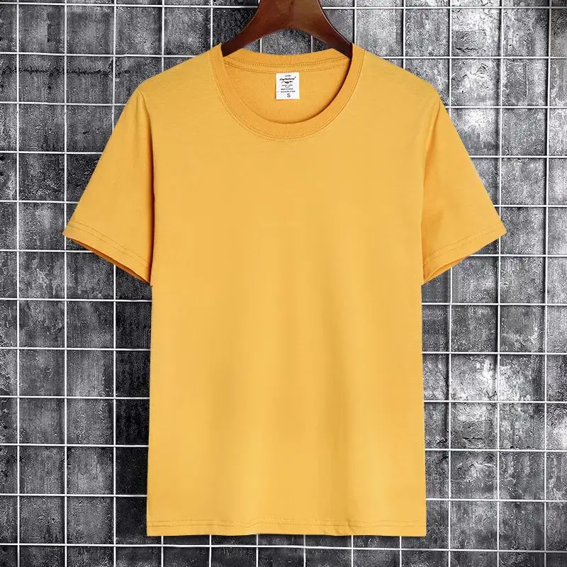 Men Grey Short Sleeve T-Shirt Solid Color - Image 7