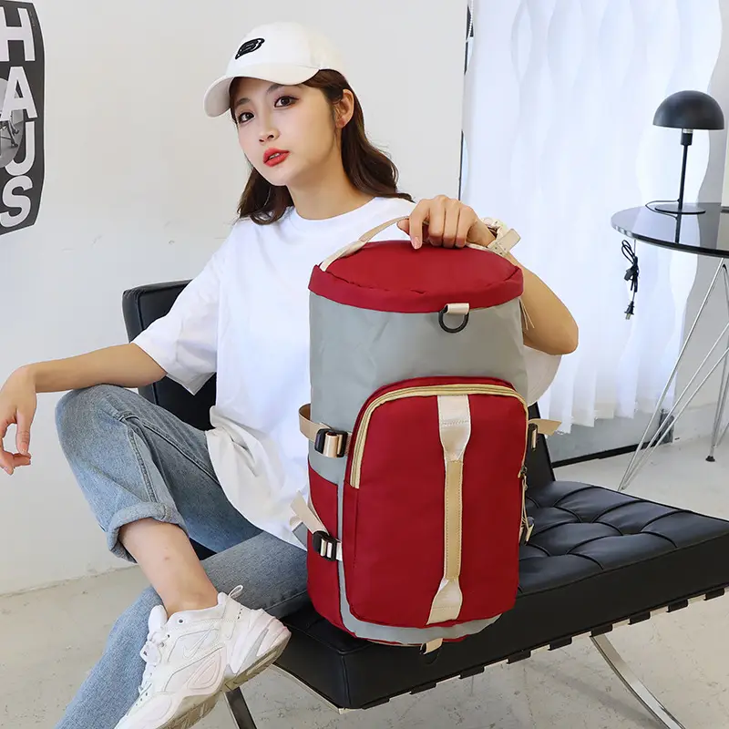 Double Shoulder Crossbody Gym Bag Women Large Capacity Travel Backpack - Image 6
