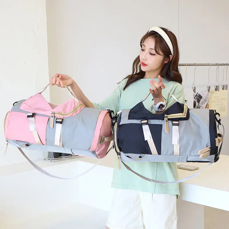 Double Shoulder Crossbody Gym Bag Women Large Capacity Travel Backpack - Image 8