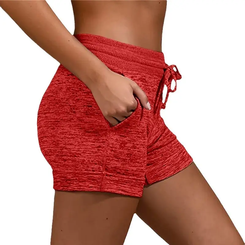 Women's Blue Paw Print Yoga Shorts Quick Dry Stretch - Image 17