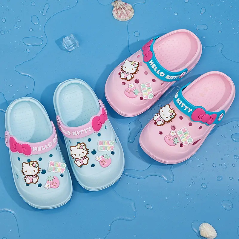 Sanlio children's slippers women's summer indoor non-slip children's hole shoes bathing cute baby cartoon beach shoes - Image 4